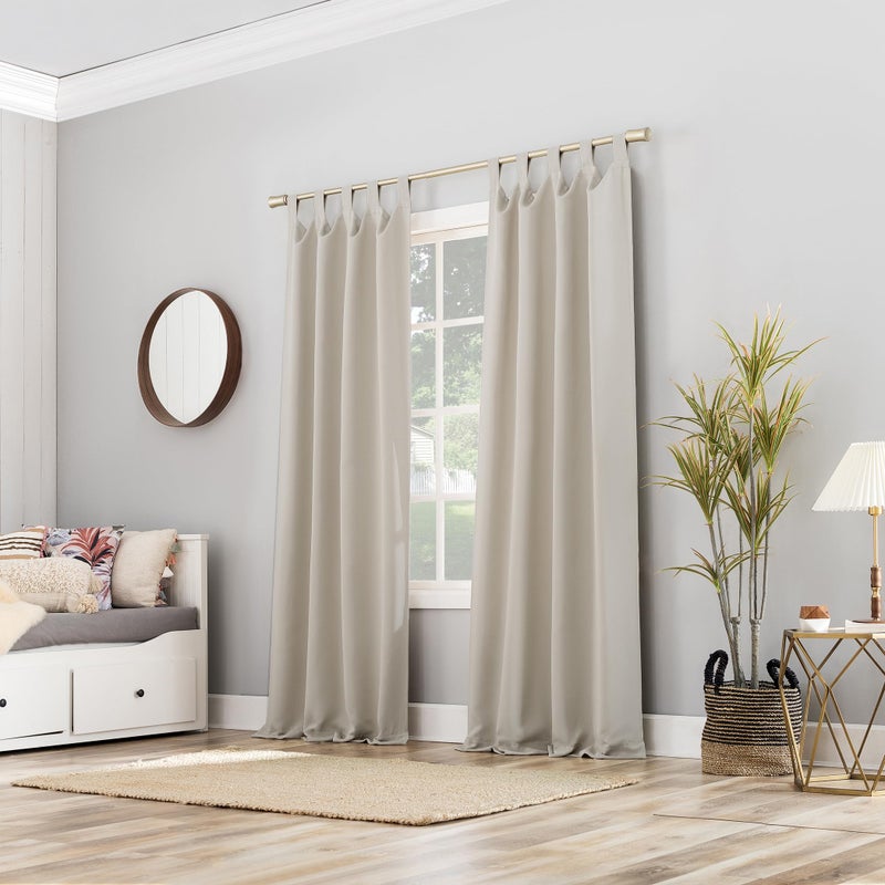 Sun Zero Easton Energy Saving Blackout Tab Top Curtain Panel, 40" x 95", Pearl - Image 5